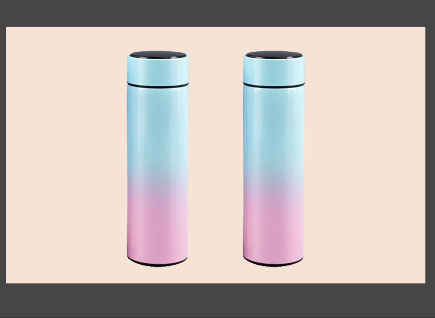 500ml colourful temperature bottle with digital display printed gift flask GiliGily.