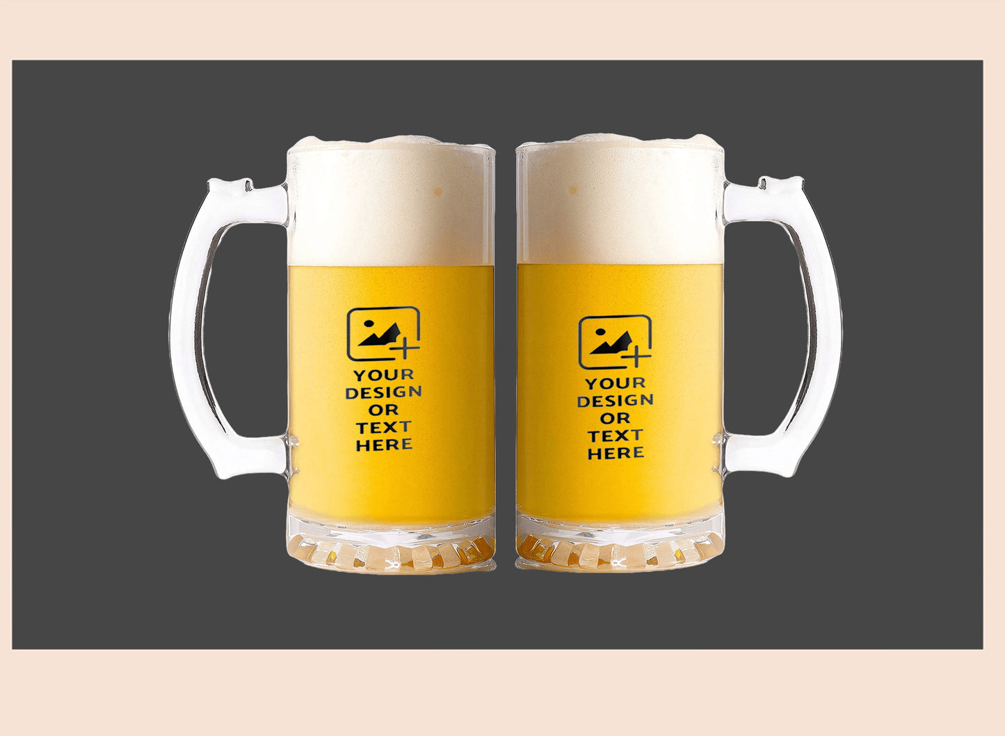 Custom beer mug with engraved or printed design – Gift for him by GiliGily.