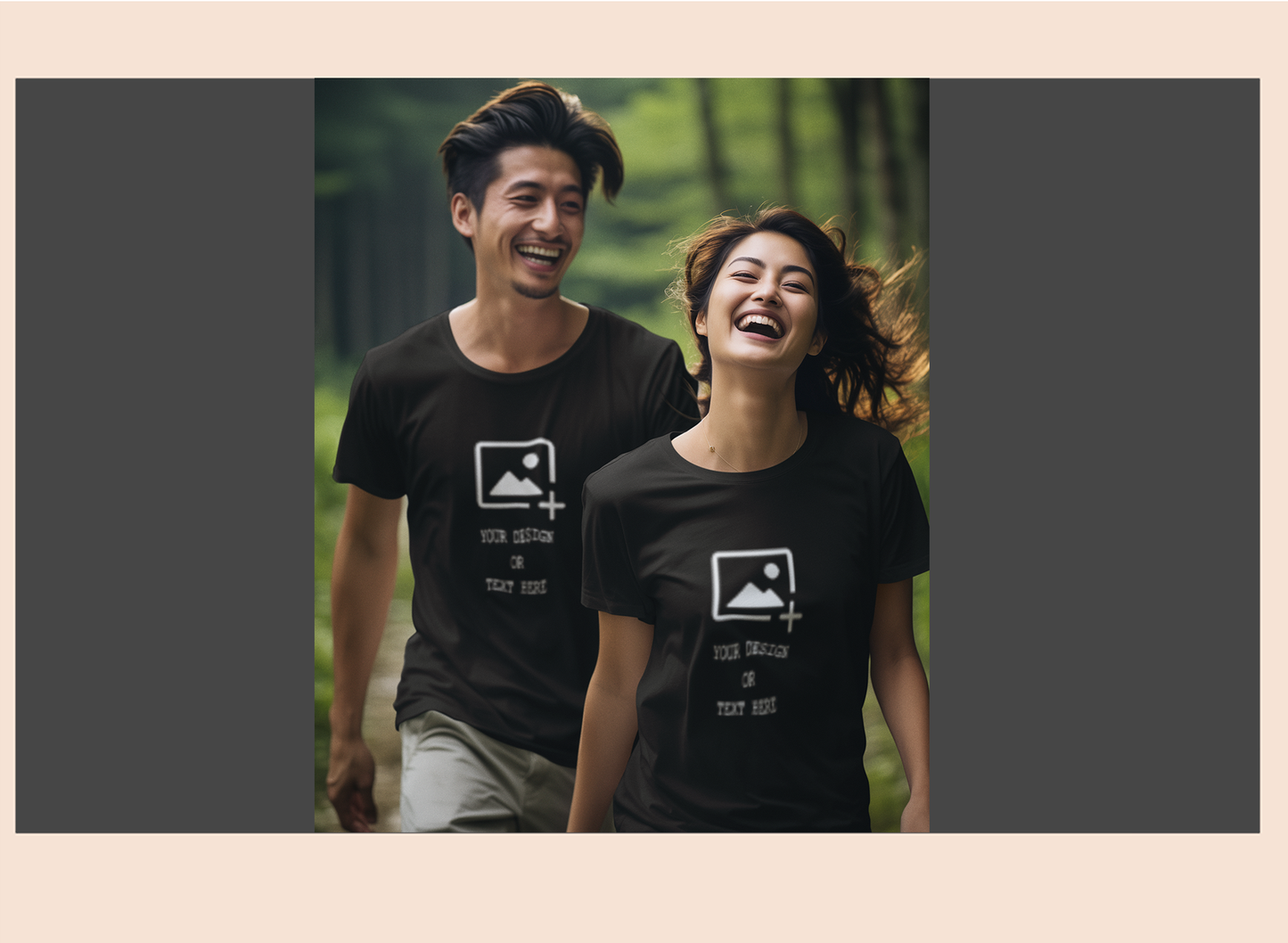 custom-black-couple-front-cotton-round-tee-giligily