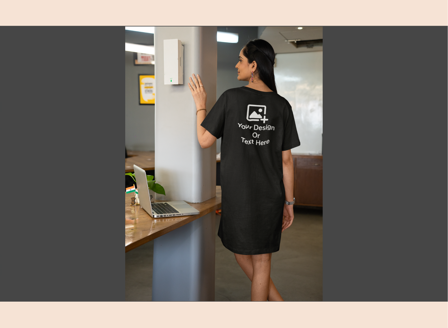 custom-tshirt-dress-black-woman-back