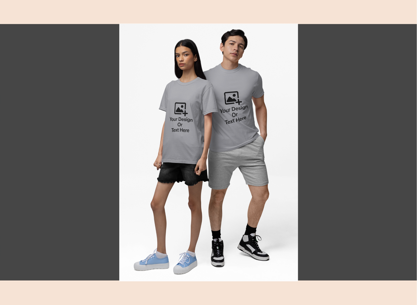 custom-round-neck-grey-couple-front-cotton-tshirt
