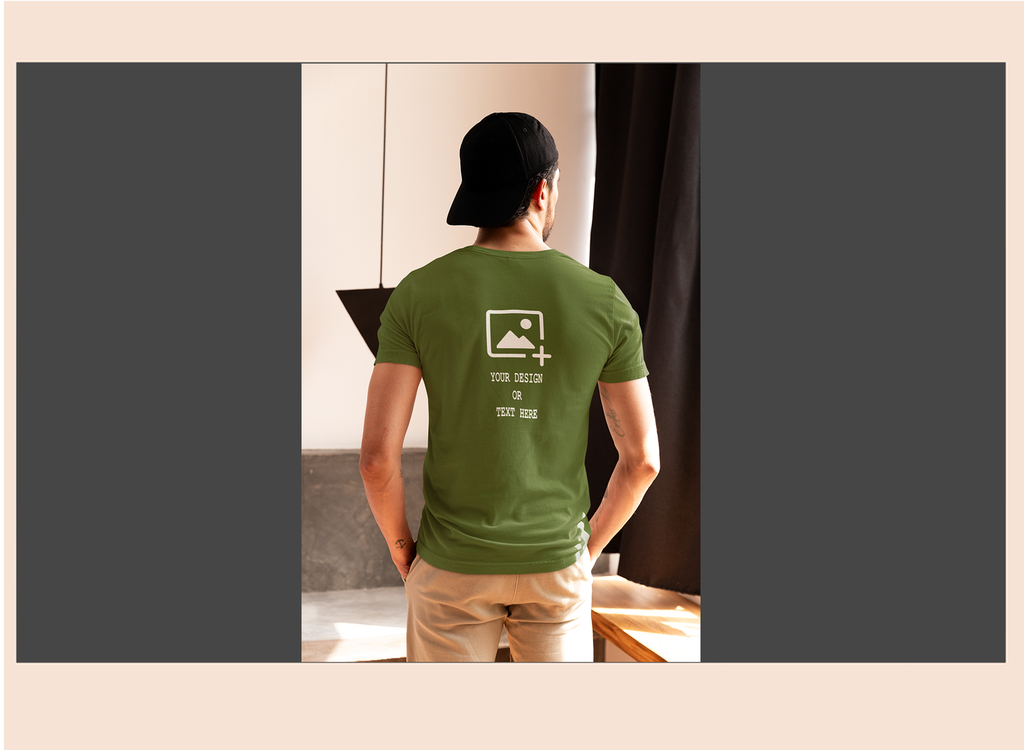 Personalized-olive-green-cotton-round-neck-t-shirt-giligily-006