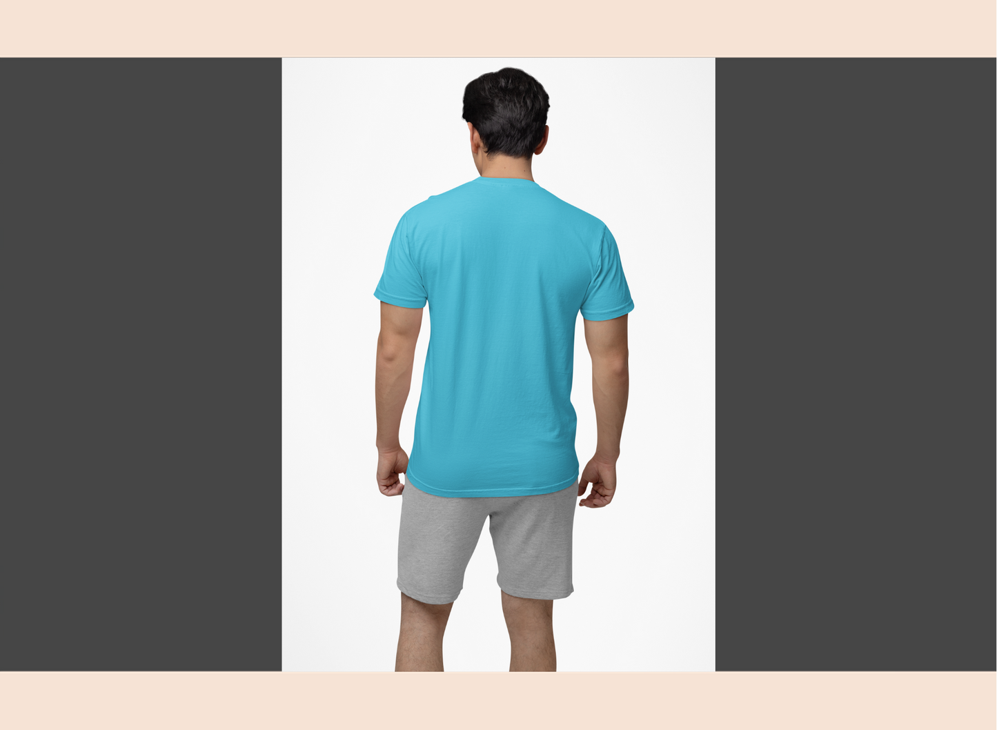 Sky Blue Cotton Round Neck T-Shirt – Solid & Customizable | GiliGily