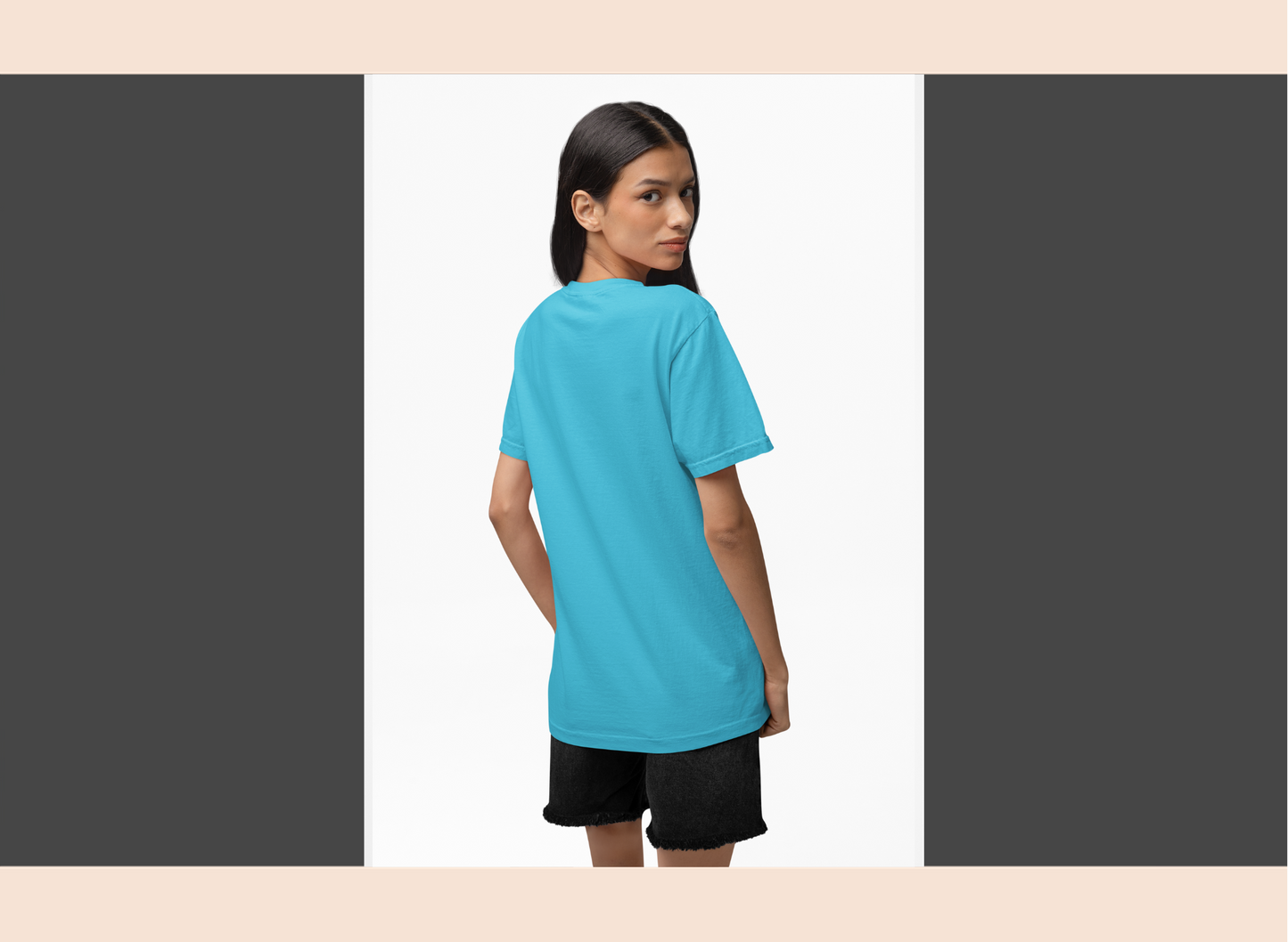 Sky Blue Cotton Round Neck T-Shirt – Solid & Customizable | GiliGily