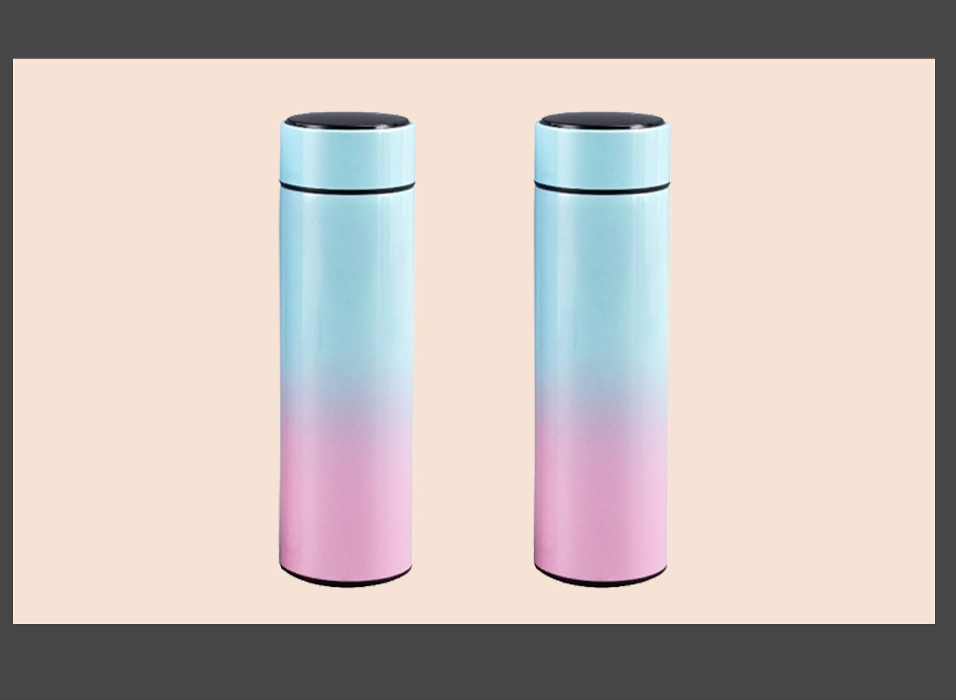 500ml colourful temperature bottle with digital display printed gift flask GiliGily.