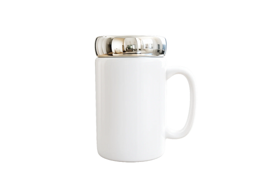 Cermaic Mug with Silver Lid