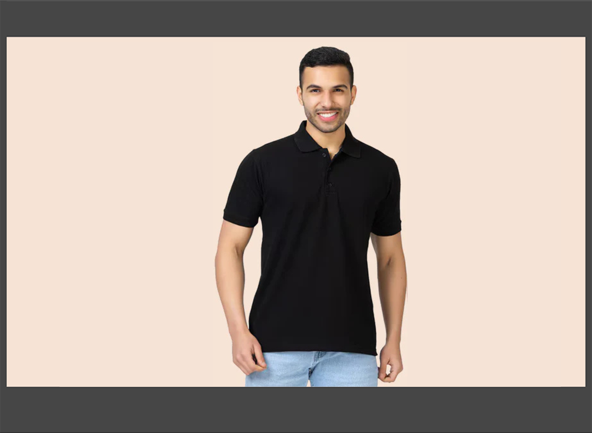 Classic-black-poly-cotton-collar-t-shirt-giligily-001