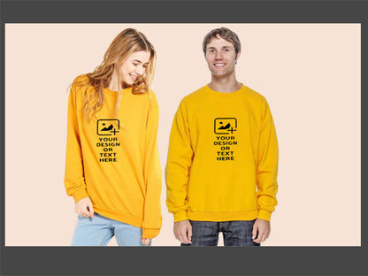 Customized Unisex Sweatshirt –  Heavyweight Fabric | Soft & Durable Cotton Blend