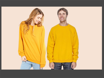 Solid Unisex Sweatshirt –  Heavyweight Fabric | Soft & Durable Cotton Blend