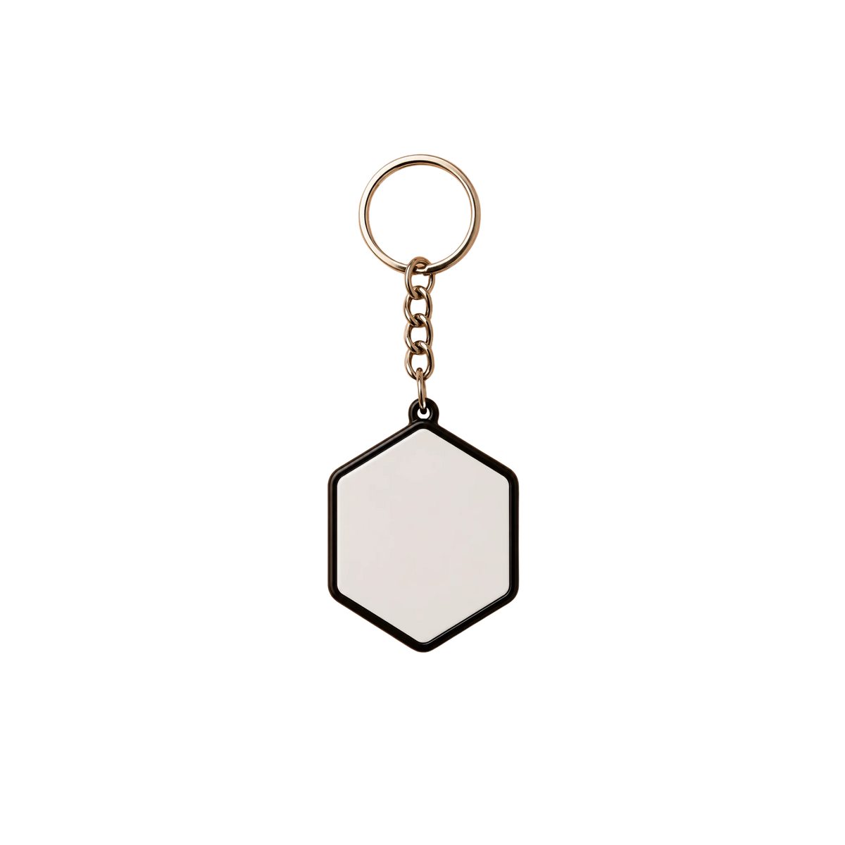 Plastic Metal Keychain Black