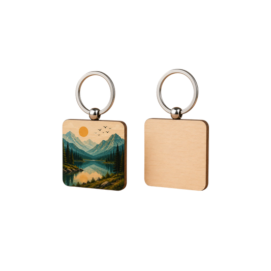 MDF Single Side Keychain