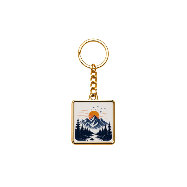 Plastic Metal Keychain