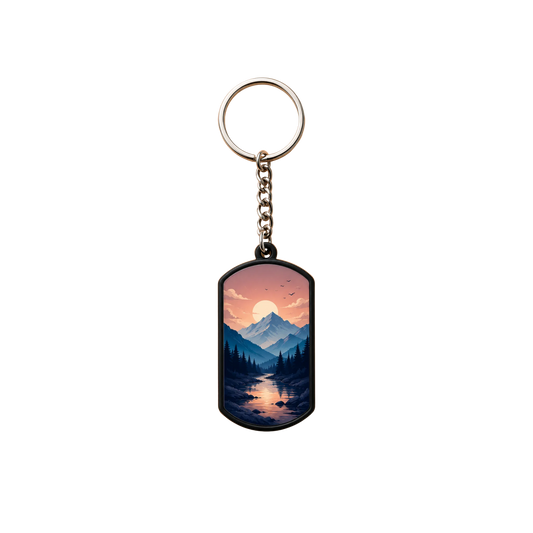 Plastic Metal Keychain