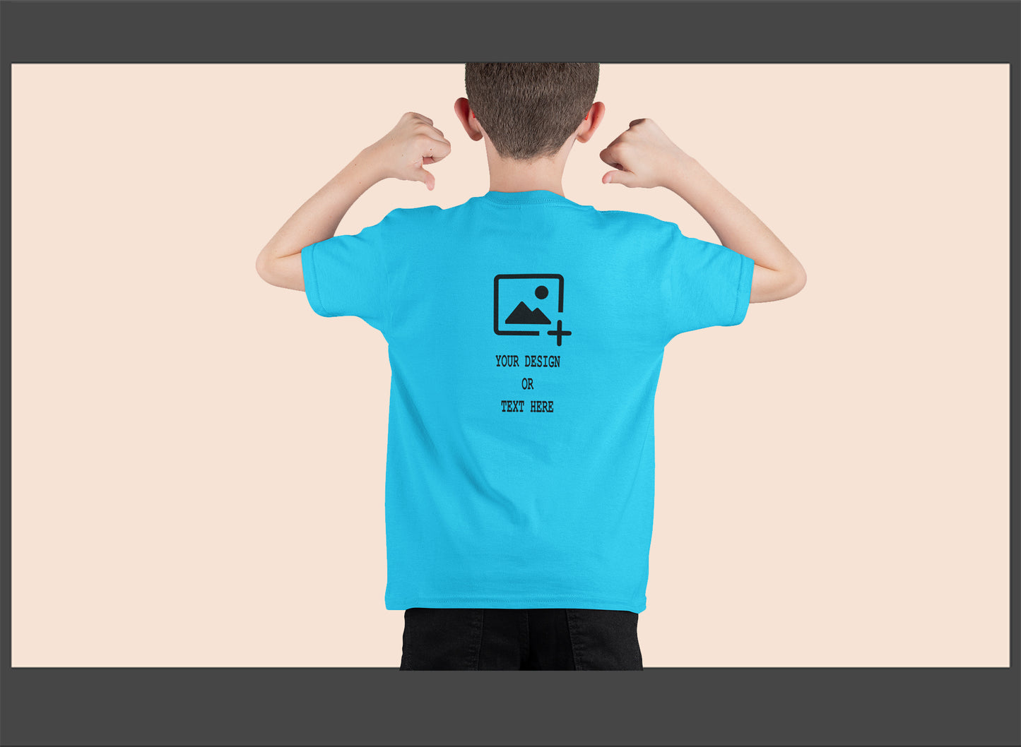 Personalized-aqua-blue-kids-cotton-round-neck-tshirt-giligily-004