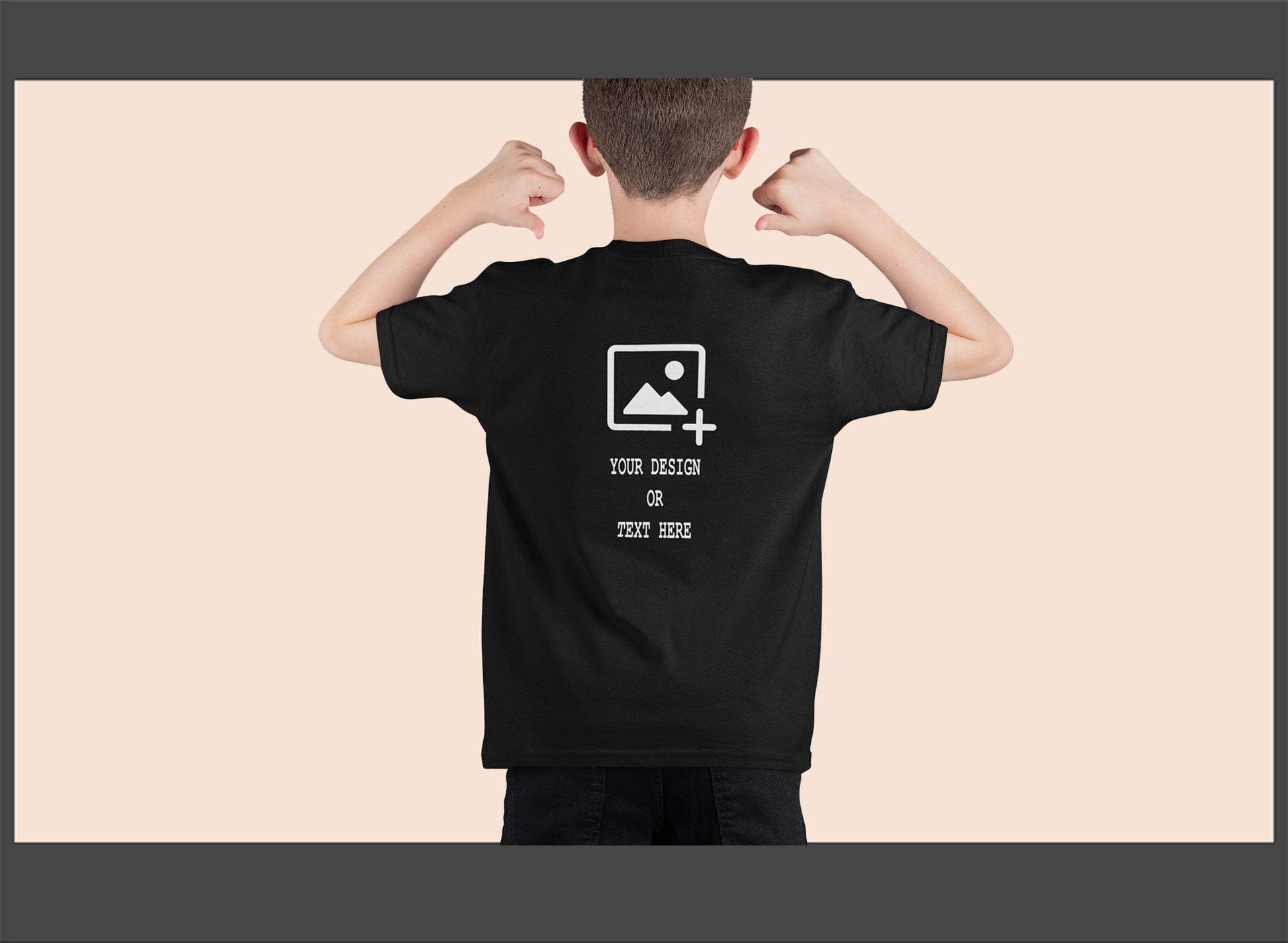 Personalized-black-kids-cotton-round-neck-tshirt-giligily-003