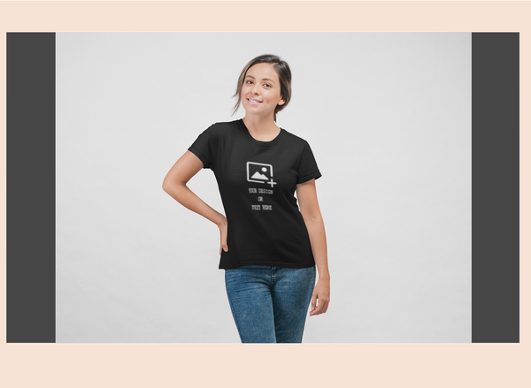 Black Micro Poly Round Neck T-Shirt – Solid & Customizable | GiliGily