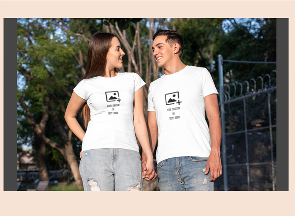 White Micro Poly Round Neck T-Shirt – Solid & Customizable | GiliGily