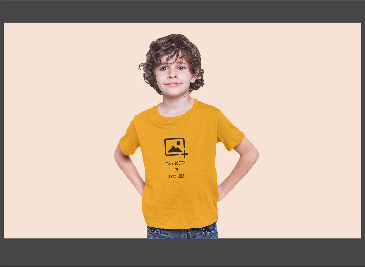 Personalized-yellow-kids-cotton-round-neck-tshirt-giligily-003