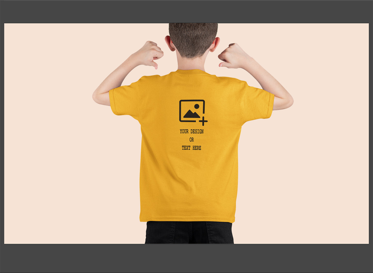 Personalized-yellow-kids-cotton-round-neck-tshirt-giligily-004