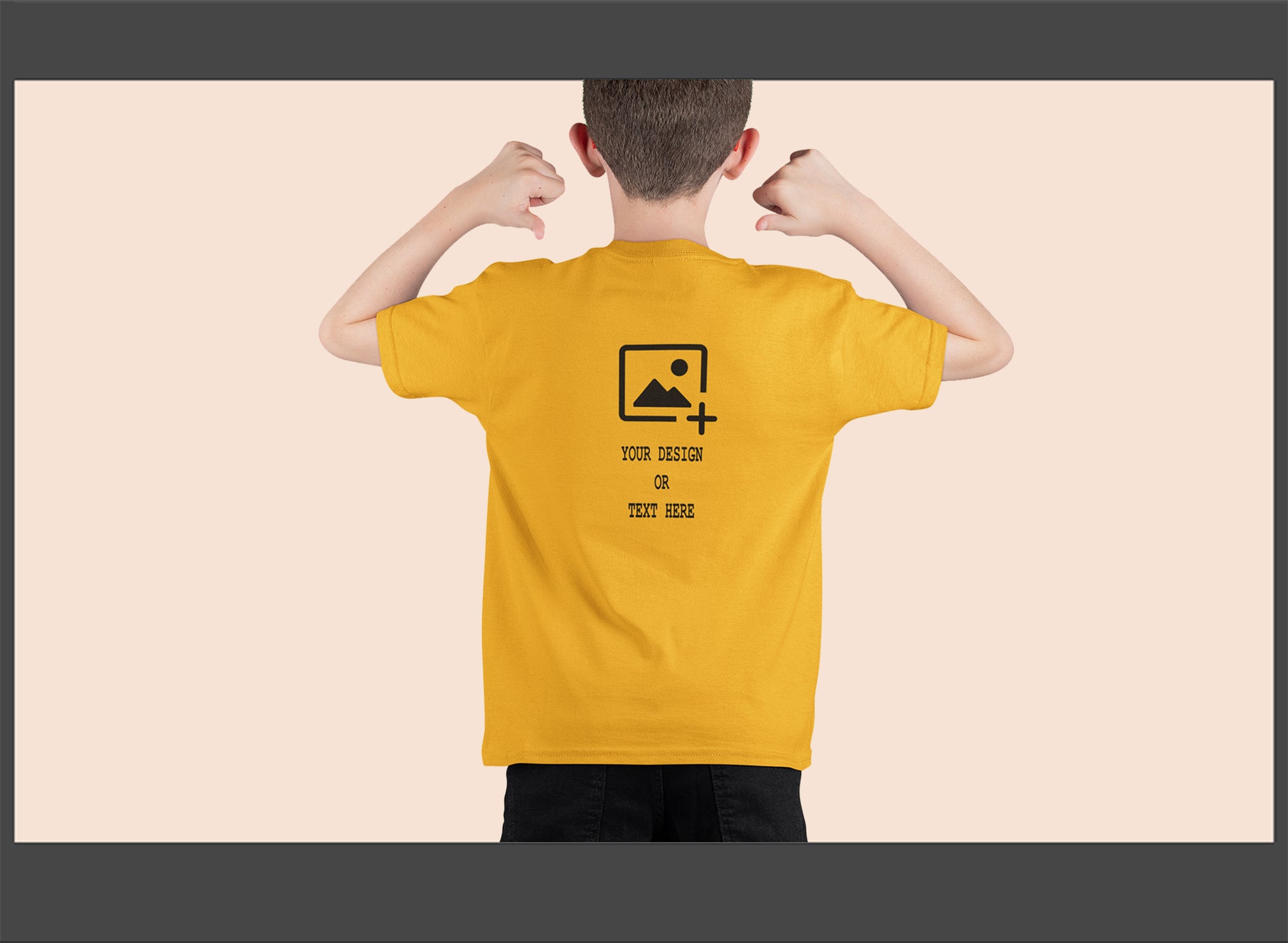 Personalized-yellow-kids-cotton-round-neck-tshirt-giligily-004