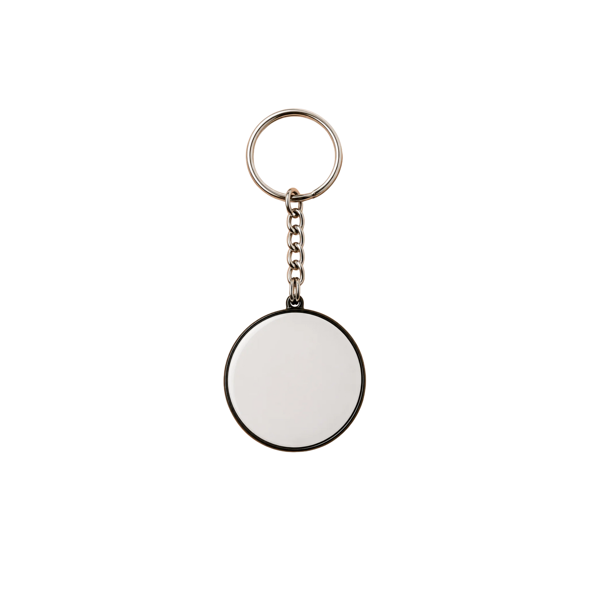 Plastic Metal Keychain Black