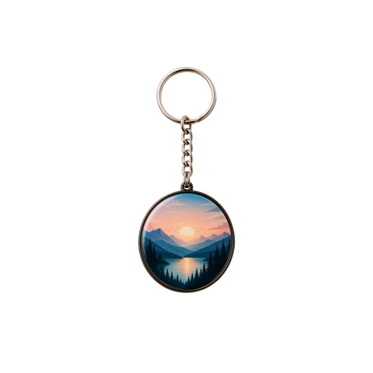 Plastic Metal Keychain Black