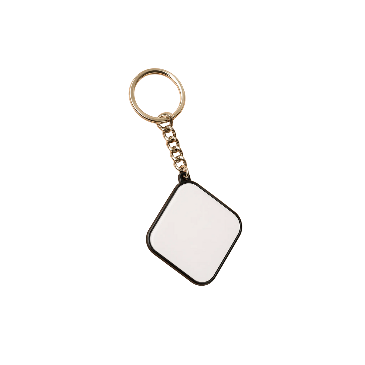 Plastic Metal Keychain Black