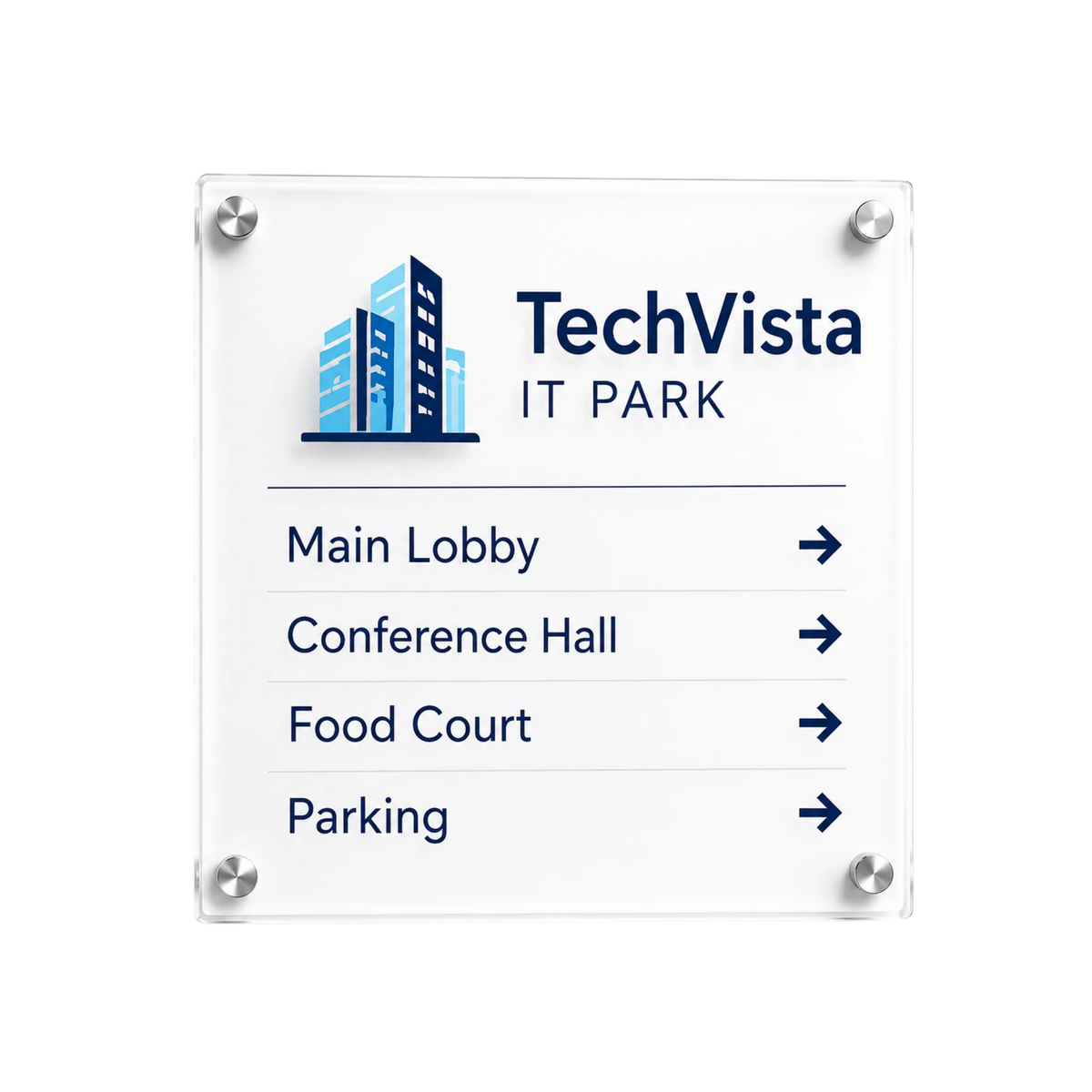 Custom Acrylic Sign Board with Studs
