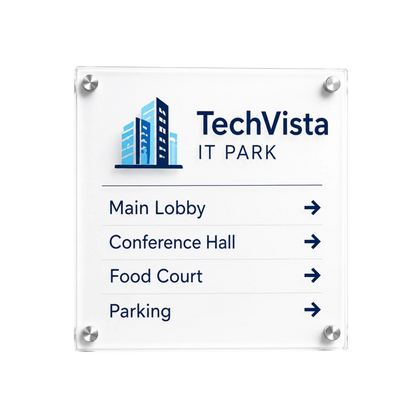 Custom Acrylic Sign Board with Studs