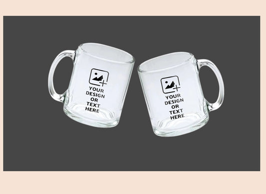 Clear glass mug with custom photo print – Transparent personalized mug by GiliGily