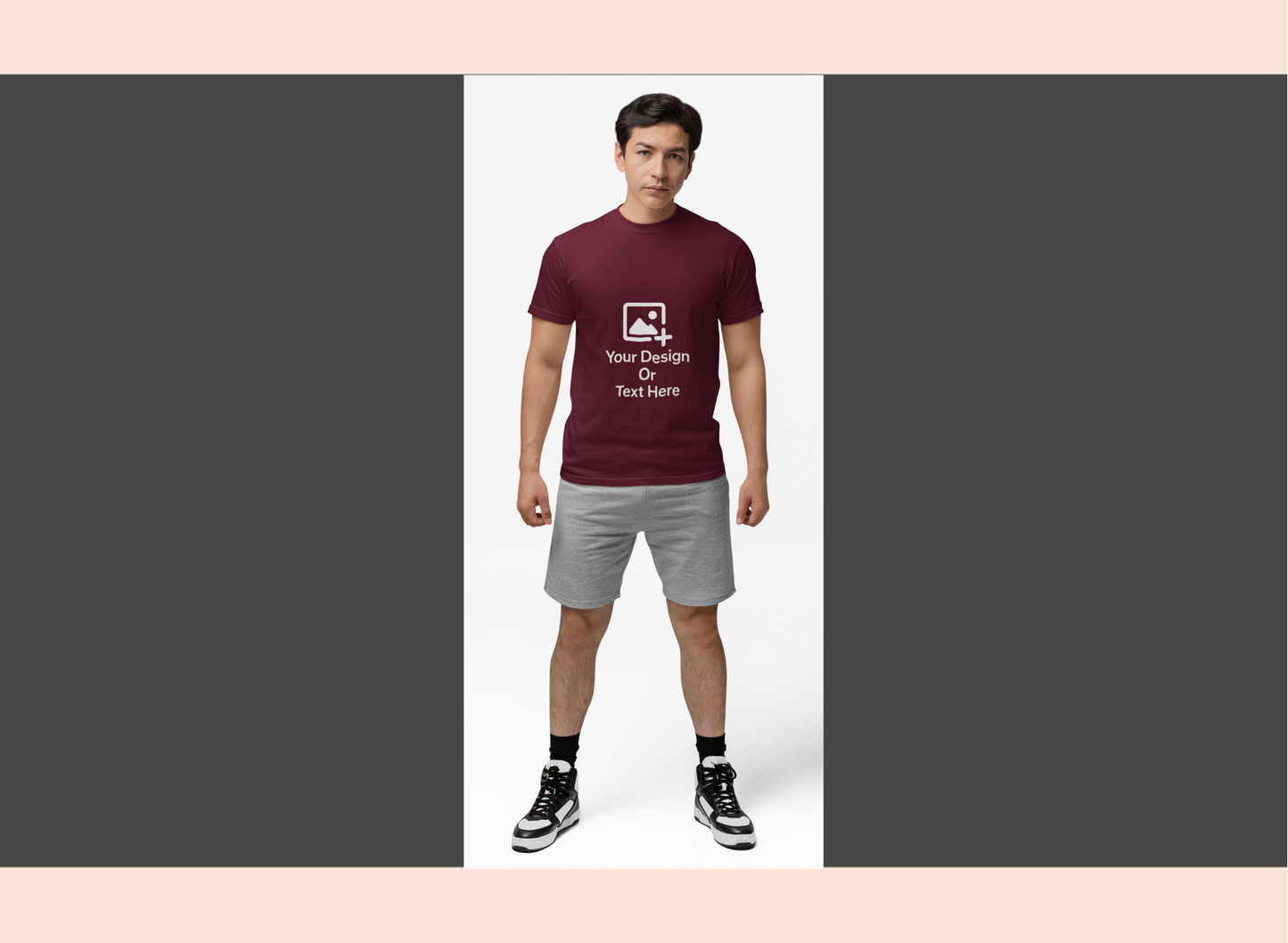 custom-cotton-round-neck-wine-man-front