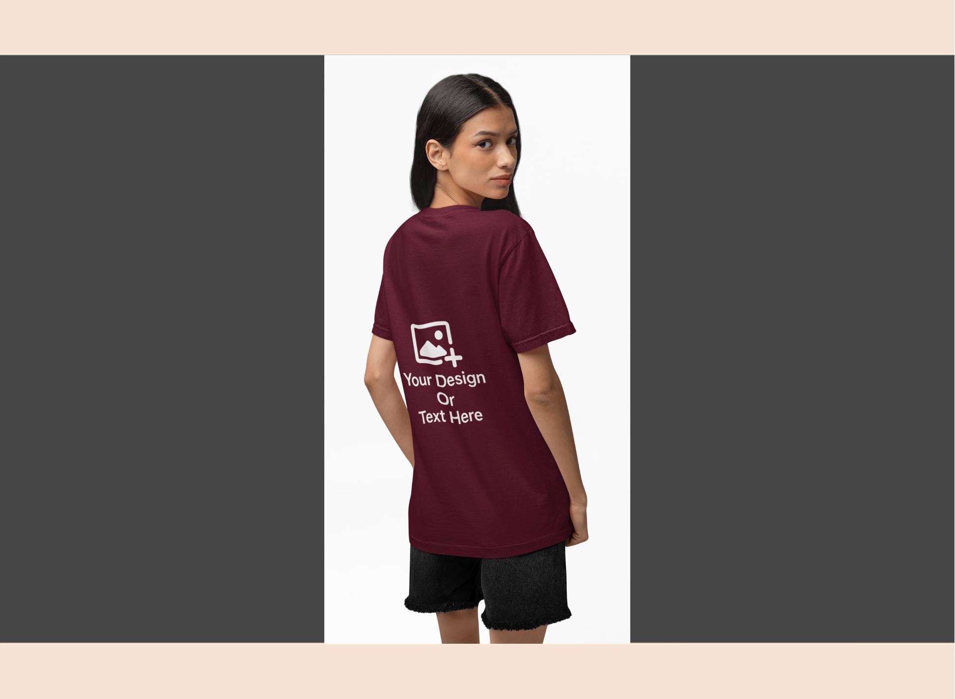 custom-cotton-round-neck-wine-woman-back