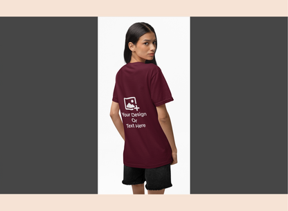 custom-cotton-round-neck-wine-woman-back