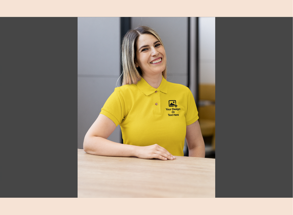 Yellow Polyester Collar T-Shirt - Bright Polo for Casual & Formal Wear | GiliGily
