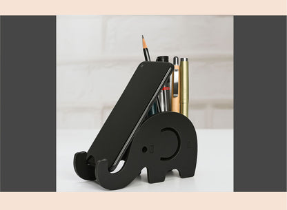 elephant-shaped-black-pen-mobile-holder