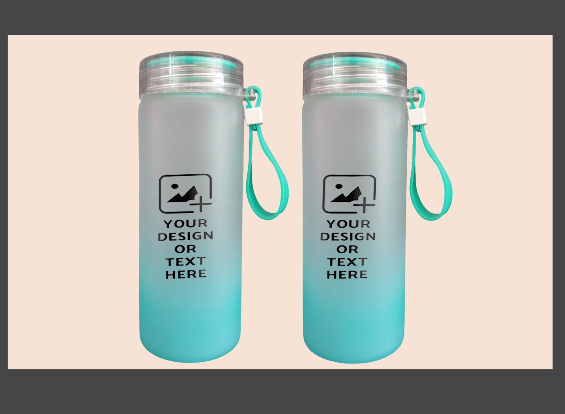 glass bottles green frosted eco-friendly personalized GiliGily.