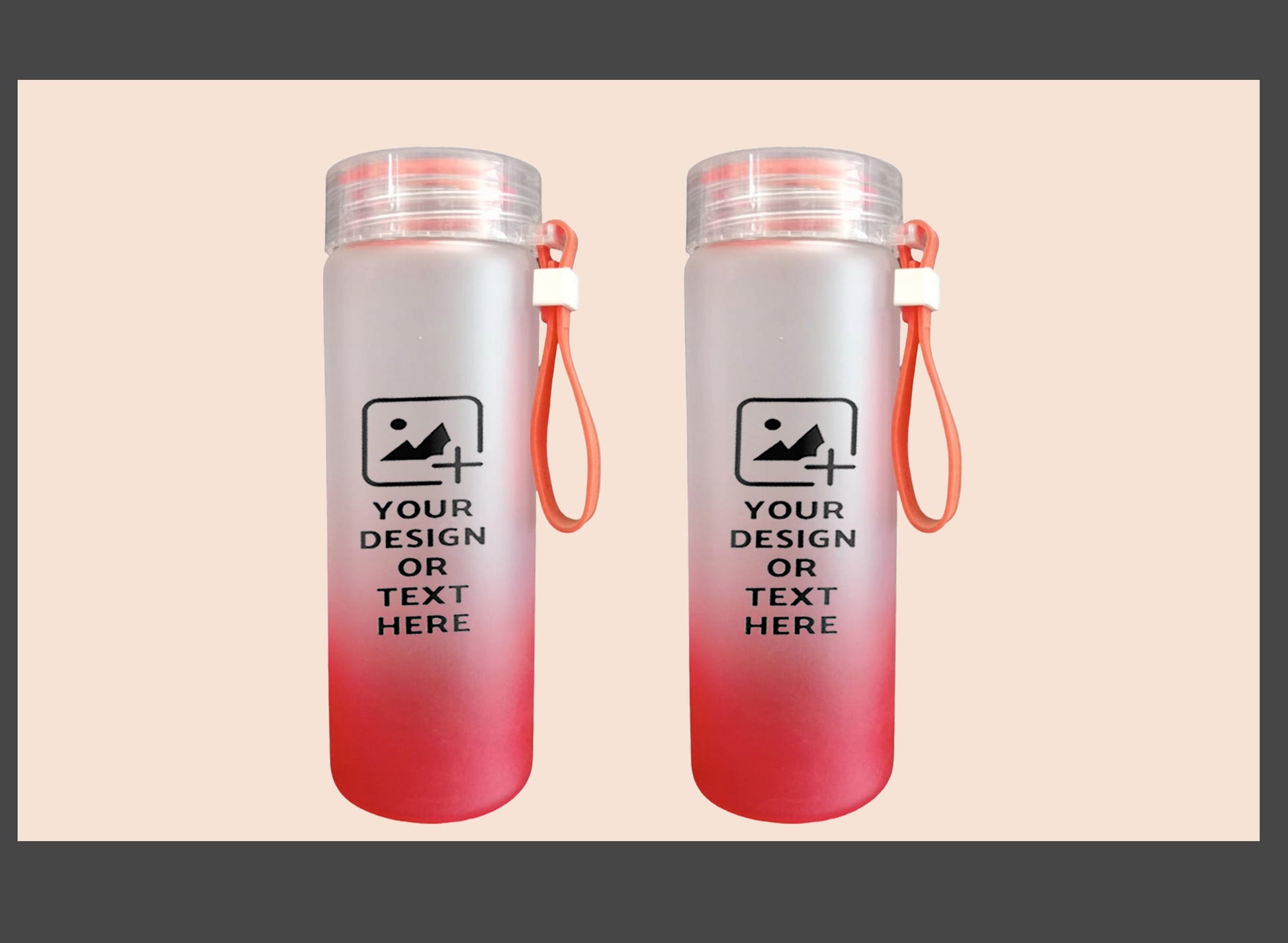 glass bottles red frosted eco-friendly personalized GiliGily.