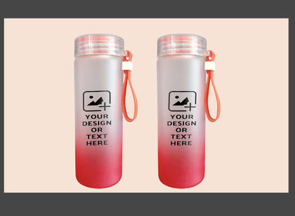 glass bottles red frosted eco-friendly personalized GiliGily.