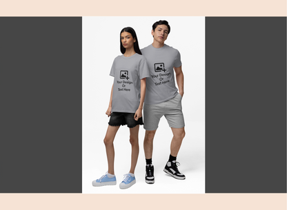 custom-round-neck-grey-couple-front-cotton-tshirt