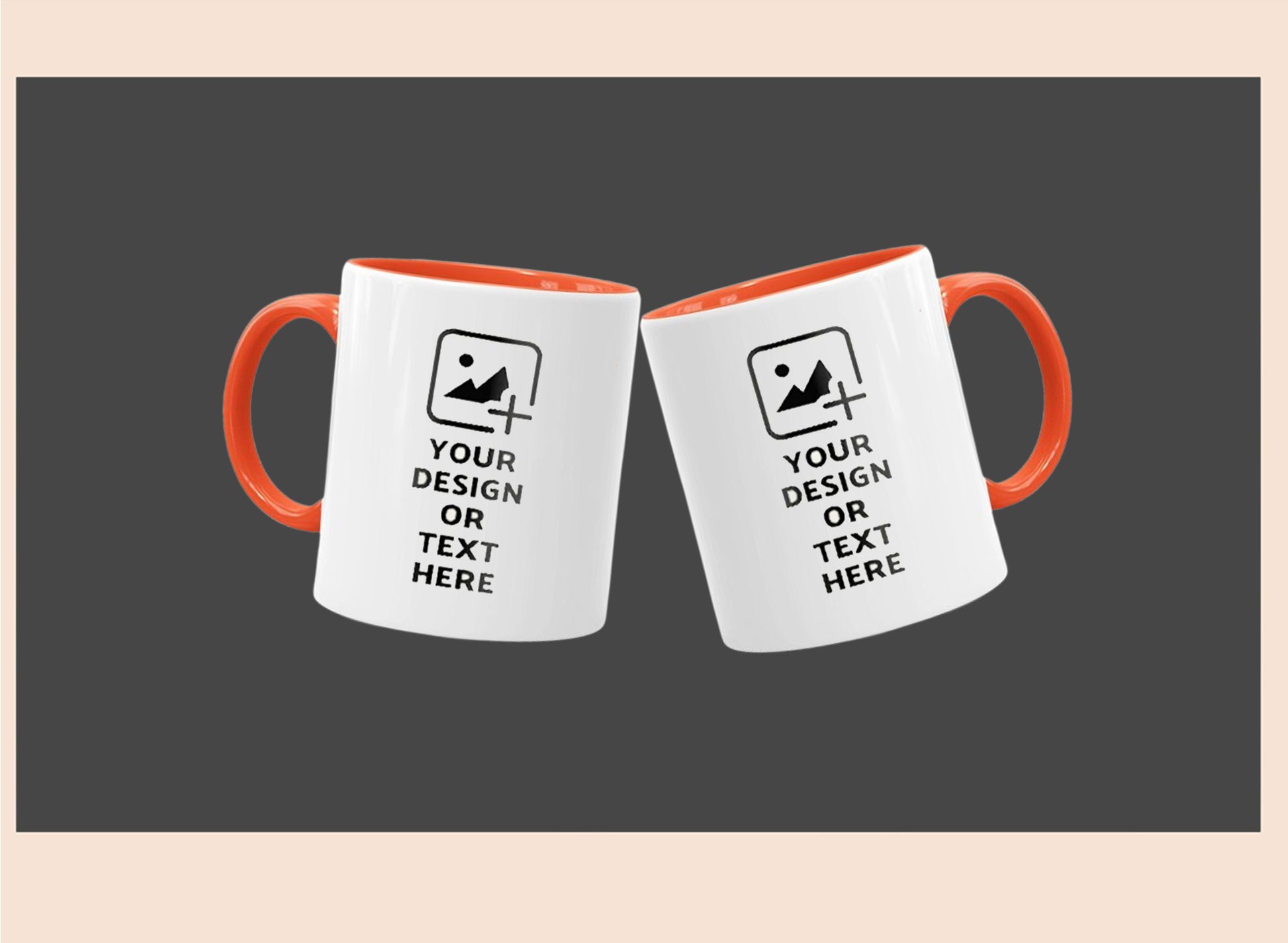 Custom orange colored mug with personalized design – Ideal gifting option by GiliGily.
