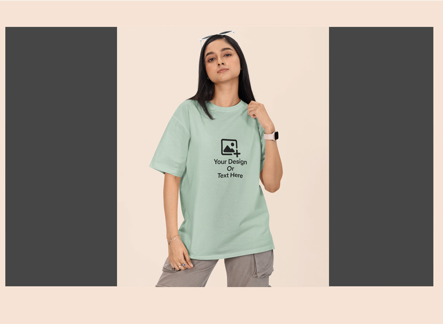 personalised-sage-green-drop-shoulder-tshirt-210gsm-giligily-002