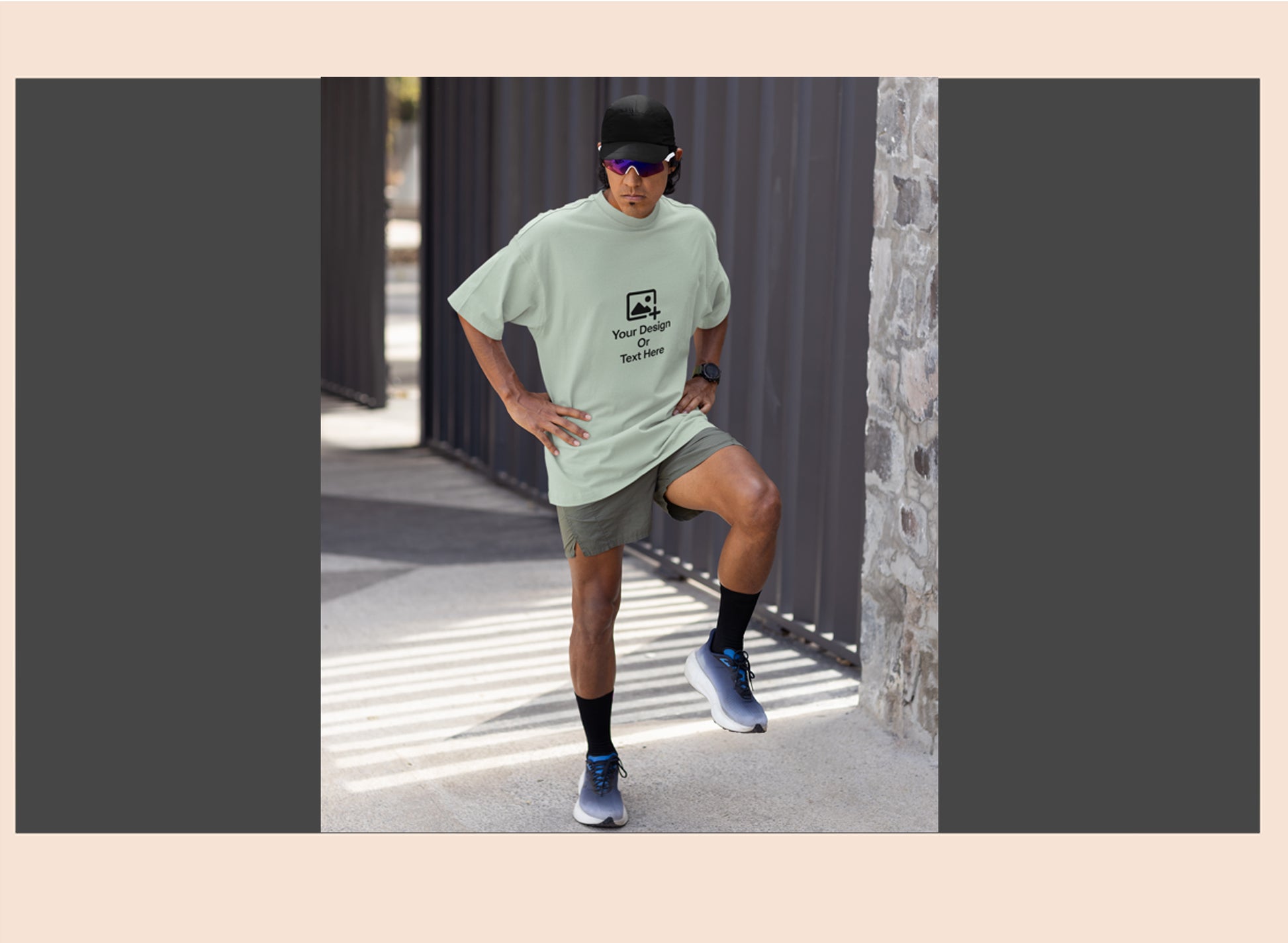 personalised-sage-green-drop-shoulder-tshirt-210gsm-giligily-004