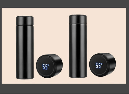 Video of 500 ml smart thermal bottle with digital temp display, laser-engraved name/logo by GiliGily.