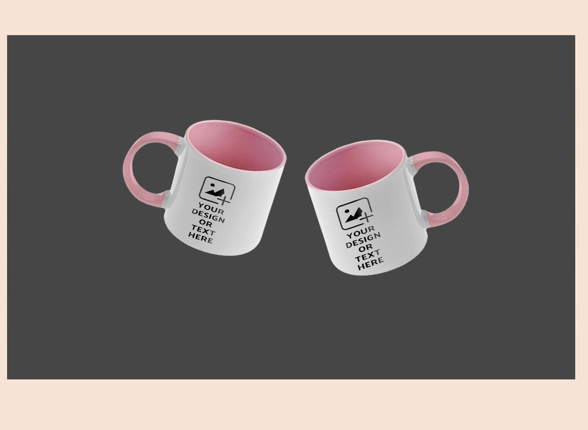 6oz mini pink colored mug with custom print – Great for kids or espresso by GiliGily