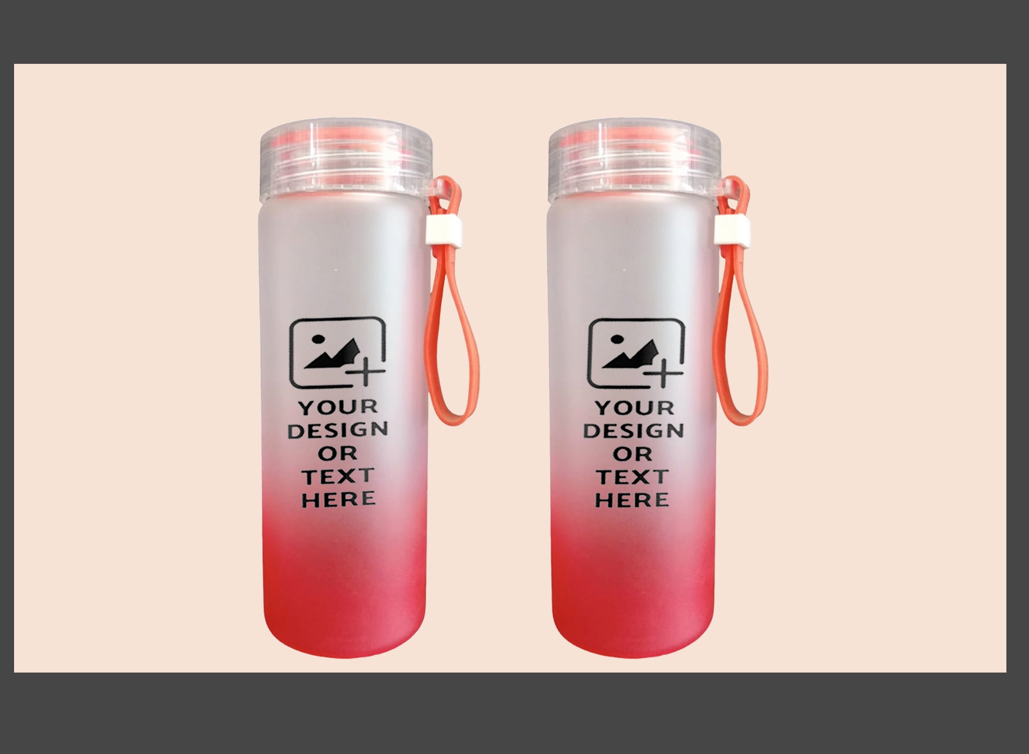 Video of 400 ml frosted glass bottle with vibrant red matte finish – leak-proof, eco-friendly, and customizable with crisp prints, ideal for gifts and giveaways by GiliGily.