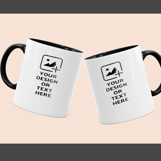 Custom black colored mug with personalized design – Ideal gifting option by GiliGily.