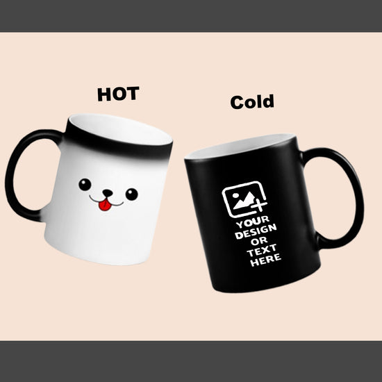 Black & White Heat-sensitive magic mug revealing photo print – Custom mug by GiliGily.