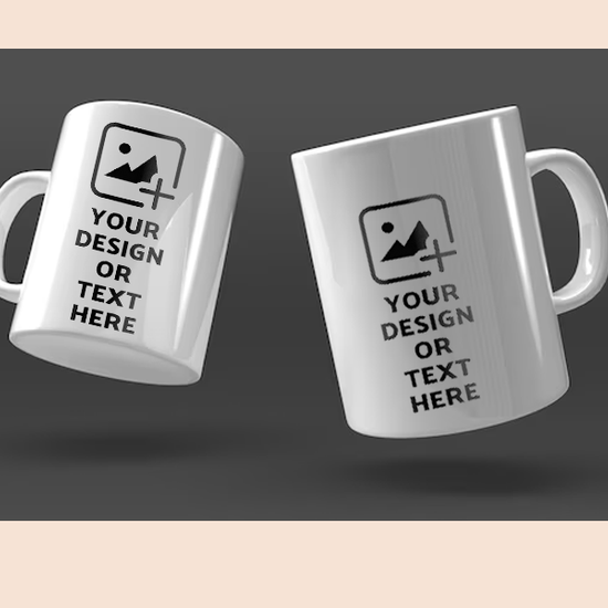 Custom white colored mug with personalized design – Ideal gifting option by GiliGily.
