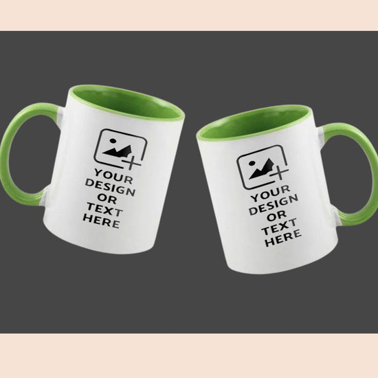 Custom green colored mug with personalized design – Ideal gifting option by GiliGily.