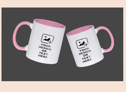 Custom pink colored mug with personalized design – Ideal gifting option by GiliGily.
